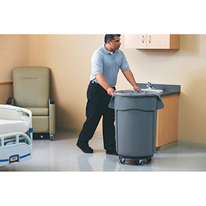 Kunststofftonne, PE, Volumen 166,5 l, Durchm.xHöhe 610x800 mm, Farbe rot