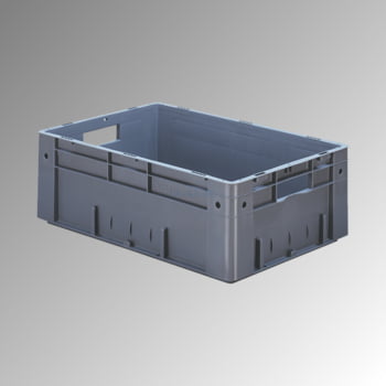 Schwerlast Eurobox - Eurokiste - Volumen 36 l - Boden und Wände geschlossen - 210 x 400 x 600 mm (HxBxT) - VE 2 Stk. - GRAU