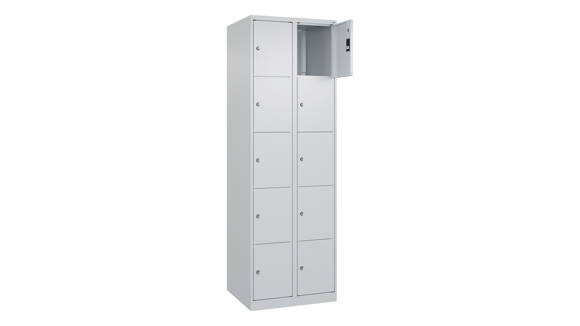 Fächerschrank, Breite 60 cm, Höhe 185 cm, Tiefe 50 cm, 10 Fächer