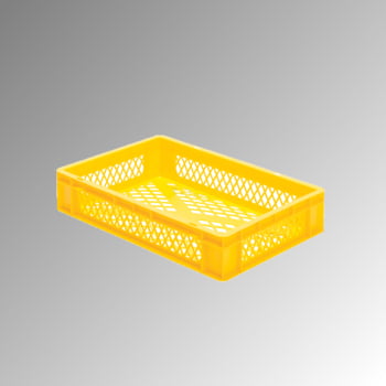 Eurobox - Eurokasten - Volumen 22 l - Boden und Wände durchbrochen - 120 x 400 x 600 mm (HxBxT) - VE 2 Stk. - ROT (Beispielabbildung in gelb)