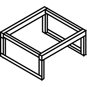 Fassbock für die liegende Lagerung von 1x200 l-Fass