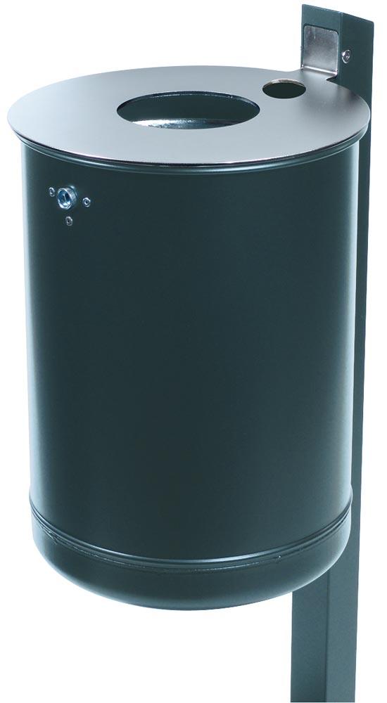 Abfallbehälter mit Pfosten