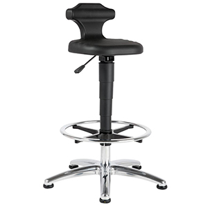 Drehhocker, ESD Arbeitshocker mit Gleitern+Ring