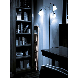 Trittleiter, Klapptritt, 3 Stufen, klappbar, BxTxH 470x50x1160 mm, Traglast, 150 kg, Gewicht 4,6 kg