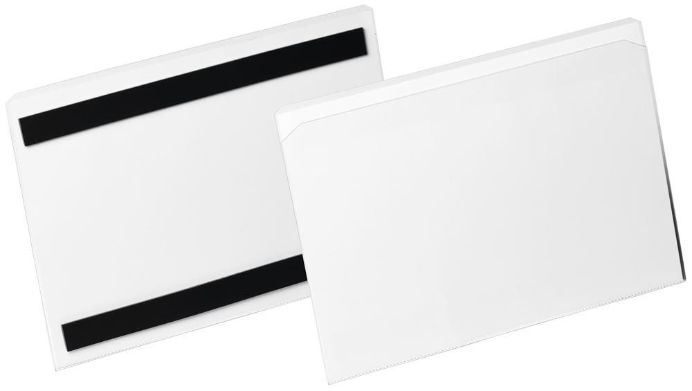 Etikettentasche, transparente Hartfolie, rückseitiger Magnetstreifen, BxH 213x153 mm, A5 quer, VE 10 Stück, Mindestabnahme 2 VE