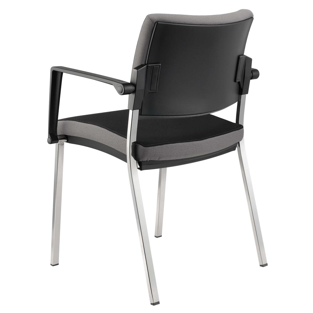 Konferenzstuhl, gepolstert, Sitz-BxTxH 460x470x450 mm, schwarz, VE 2 Stück