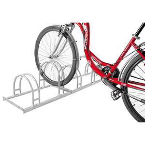 Fahrradständer - Bogenparker, Stahl verzinkt, ein- und zweiseitige Radeinstellung, Radabstand 350 mm, Hoch-/Tiefstellung, 5er Stand, Länge 1750 mm