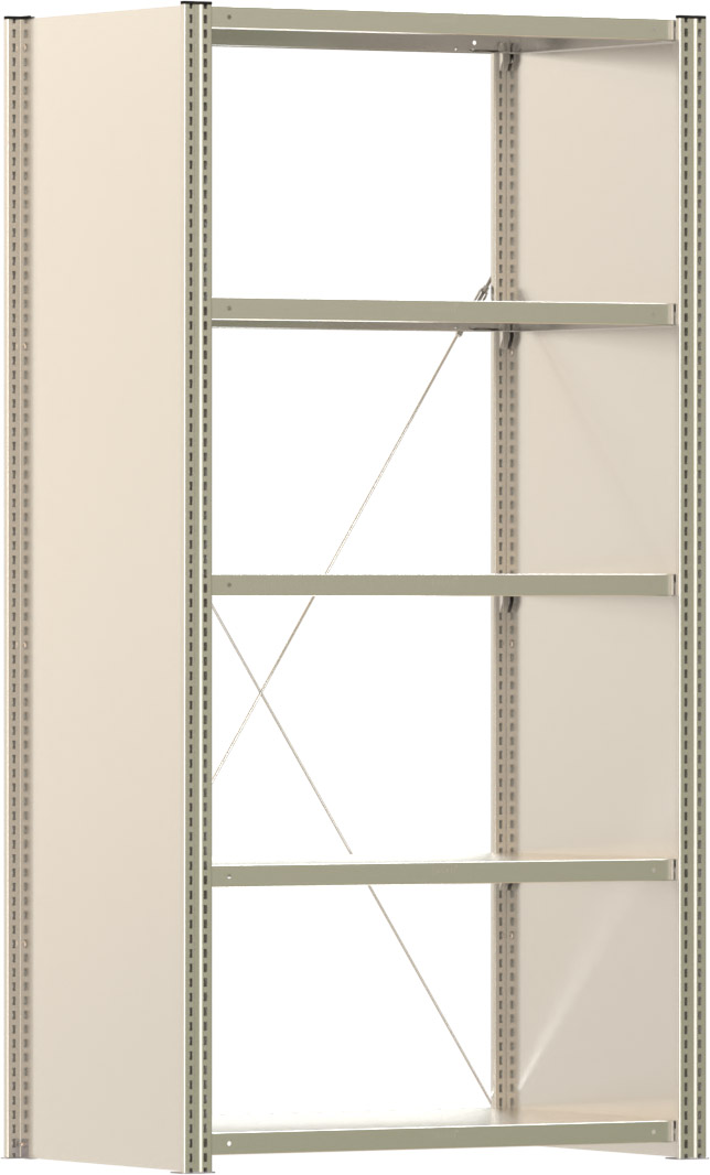 Fachbodenregal BERT - Breite: 100,5 cm - Tiefe: 60 cm - Höhe: 200 cm - 5 Böden - Grundregal