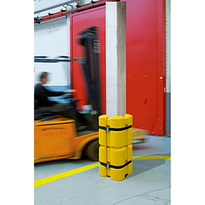 Säulenanfahrschutz, Polyethylen, Höhe 1100 mm, für eckige Säulen, Säulenmaße BxT max. 300x300 mm