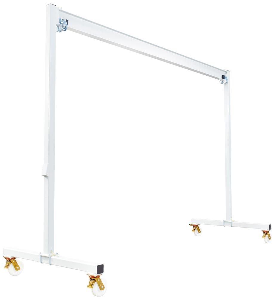 Portalkran, ohne Grundelektrik, Traglast 250 kg, Radstand 1500 mm, Gesamtbreite 3270 mm, Bauhöhe 3220 mm