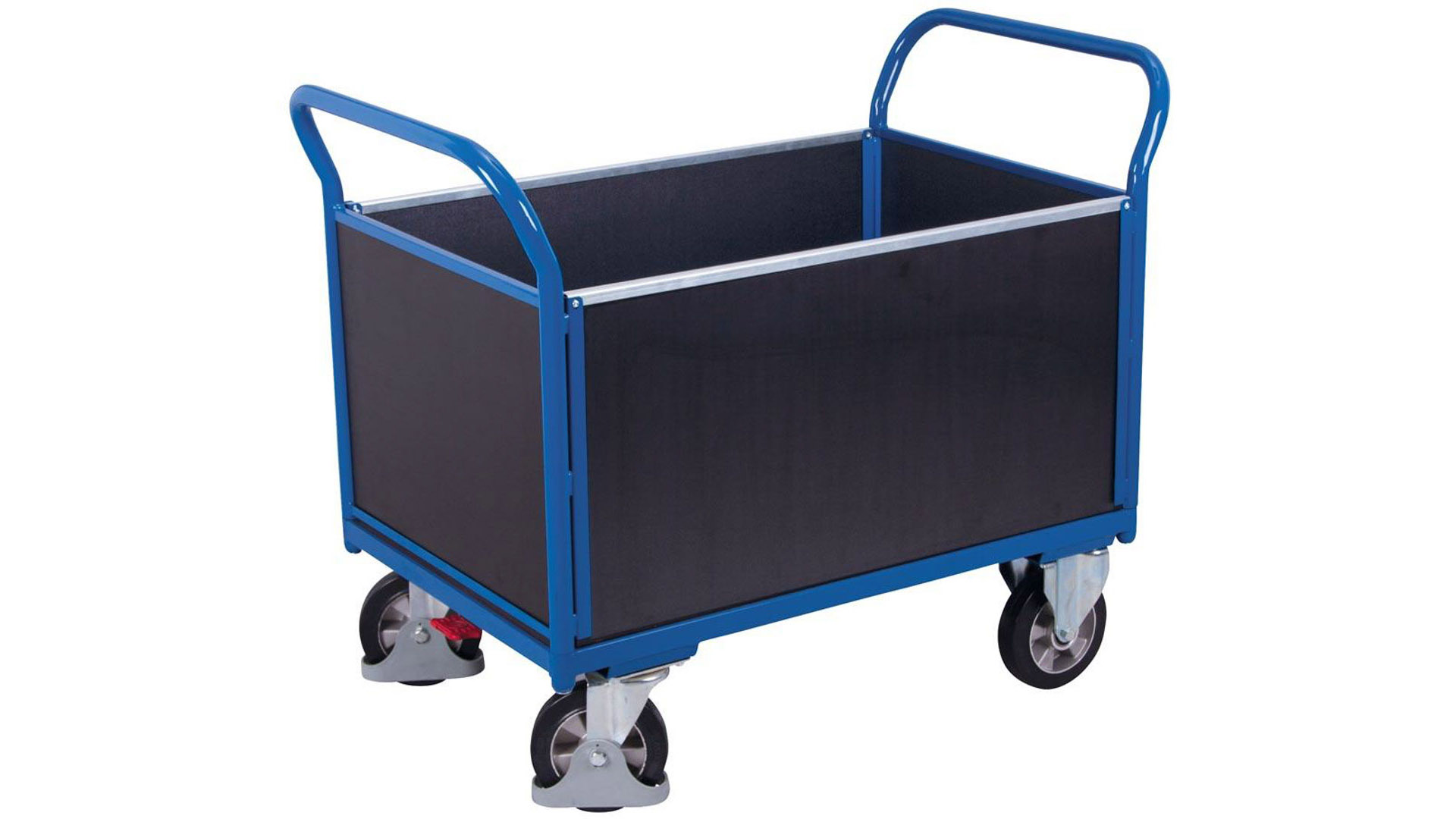 Schwerlast-Transportwagen, Vierwandwagen - Tragkraft 1.000 kg - Ladefläche 750 x 1.995 mm (BxT) - Holzwände