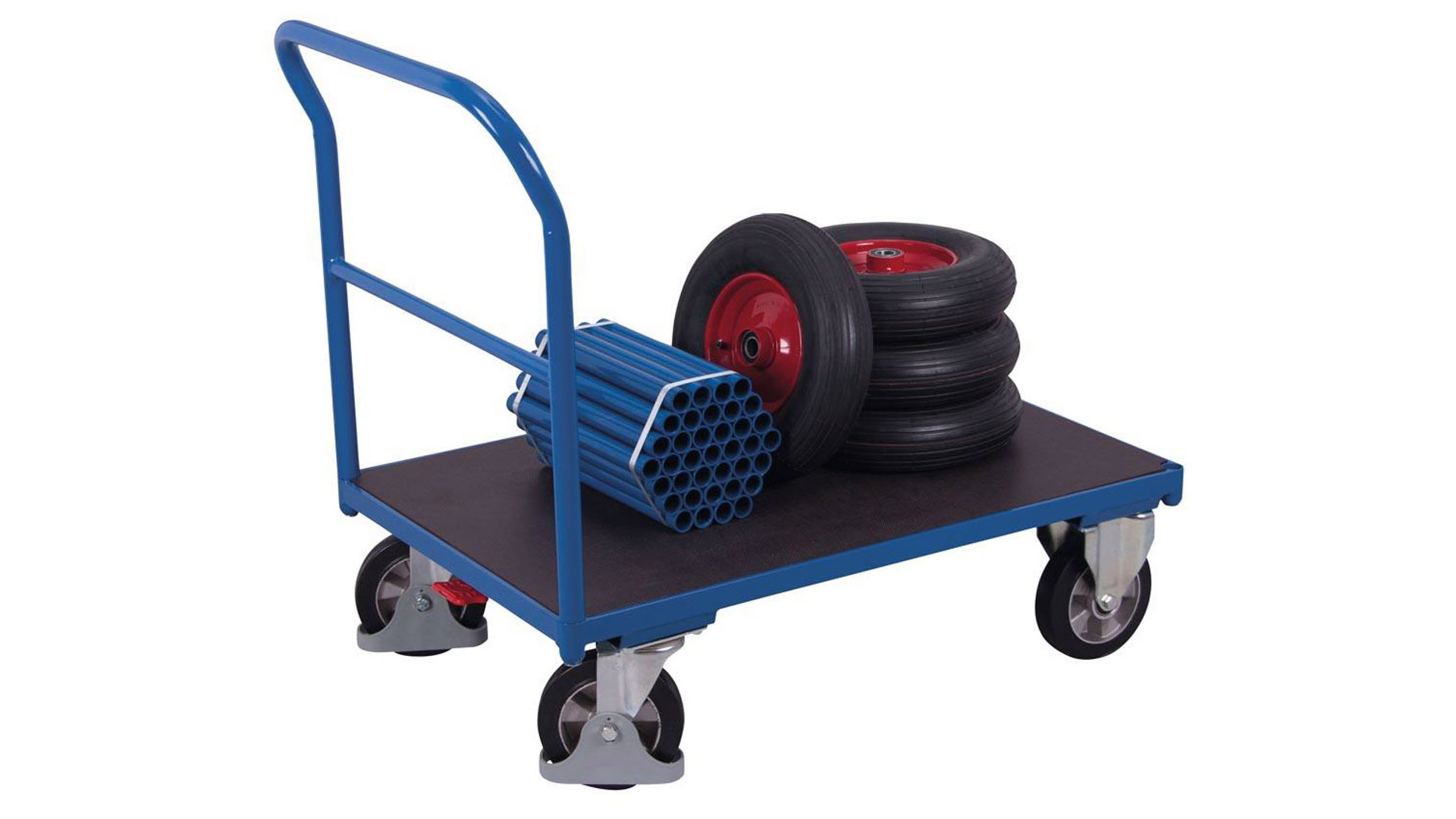 Schwerlast-Transportwagen, Schiebebügelwagen - Tragkraft 1.000 kg - Ladefläche 800 x 1.625 mm (BxT) - Stahl