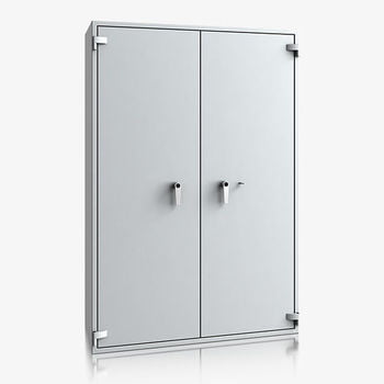 Massiver Wertschutzschrank, Tresor, Safe, VdS Klasse 0/N, 4 Fachböden, feuerhemmend, definierter Einbruchschutz, 1.820 x 1.230 x 495 mm (HxBxT)