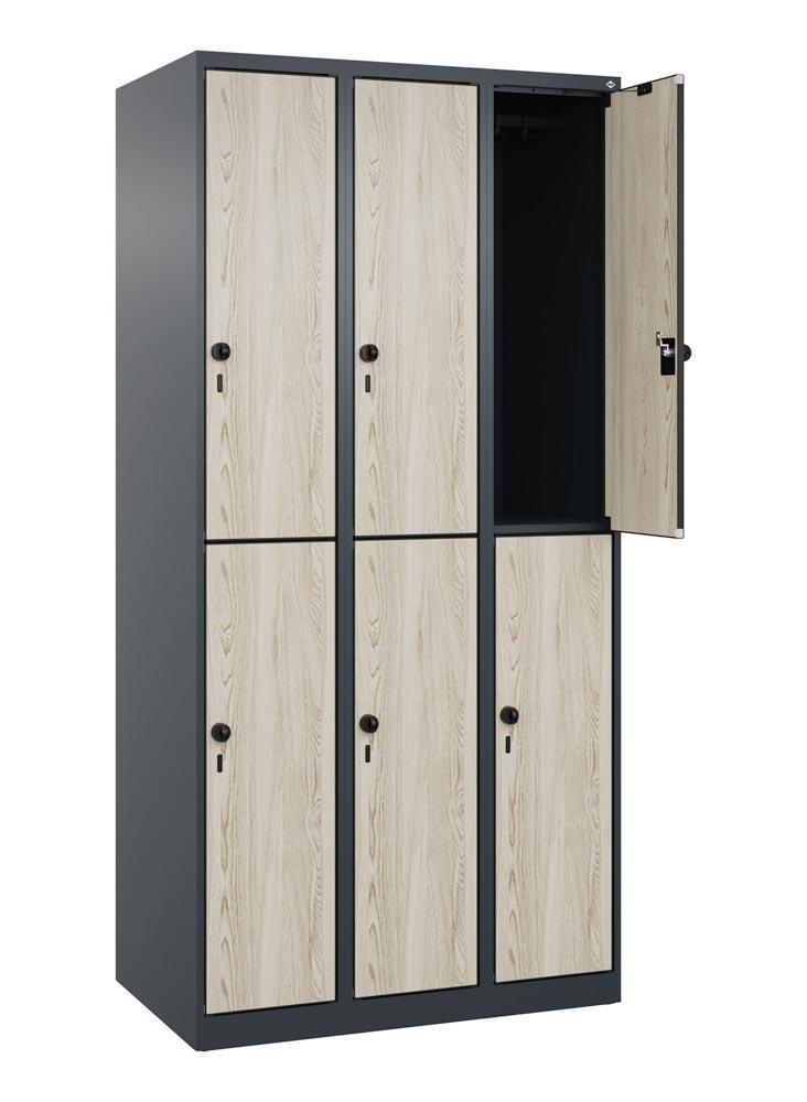 Fächerschrank, doppelstöckig, bodenstehend