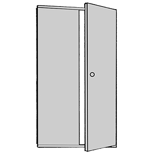 Türen-Anbausatz, Höhe 1900 mm, Breite 960 mm, RAL 7035 lichtgrau