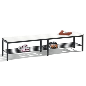 C+P Sitzbank für Umkleide und Garderobe in Verein oder Schule, Breite 200 cm, Höhe 42 cm, Tiefe 35,3 cm