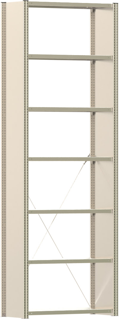 Fachbodenregal BERT - Breite: 100,5 cm - Tiefe: 40 cm - Höhe: 300 cm - 7 Böden - Grundregal