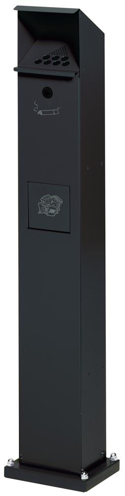 Standascher, Kombiascher, - Abfallsammler - Volumen 5 l - 1.150 x 180 x 150 mm (HxBxT) - schwarzgrau