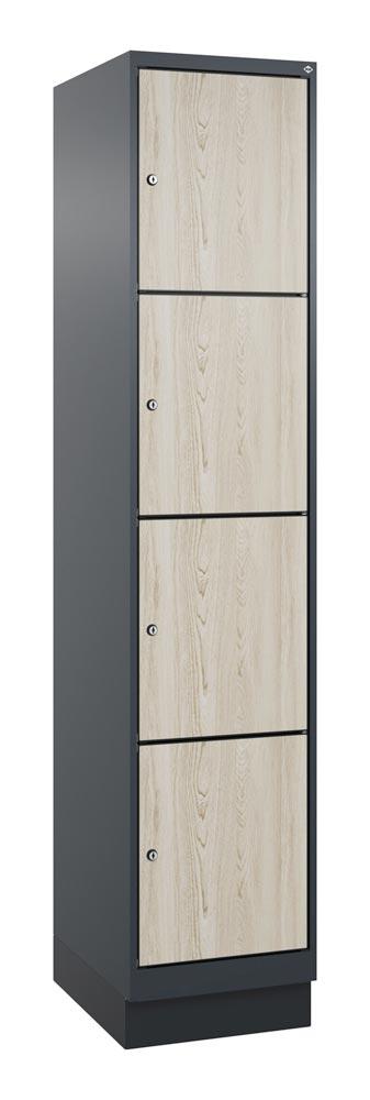 Fächerschrank mit MDF Türen, Breite 40 cm, Höhe 195 cm, Tiefe 50 cm, 4 Fächer