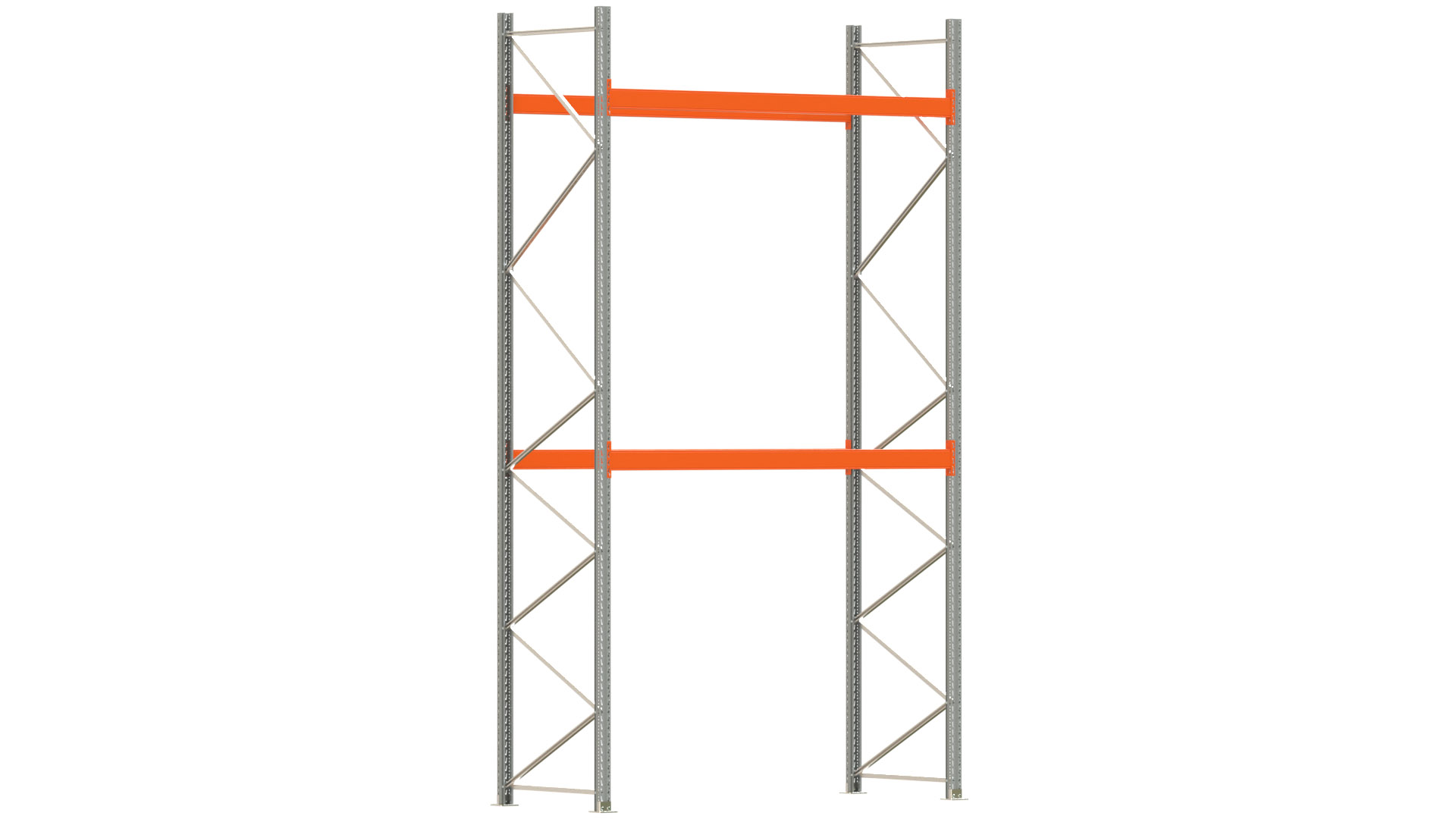 Palettenregal ARTUS - Breite 287 cm - Höhe 500 cm - Tiefe 110 cm - Fachlast 3000 kg - 9 Palettenstellplätze