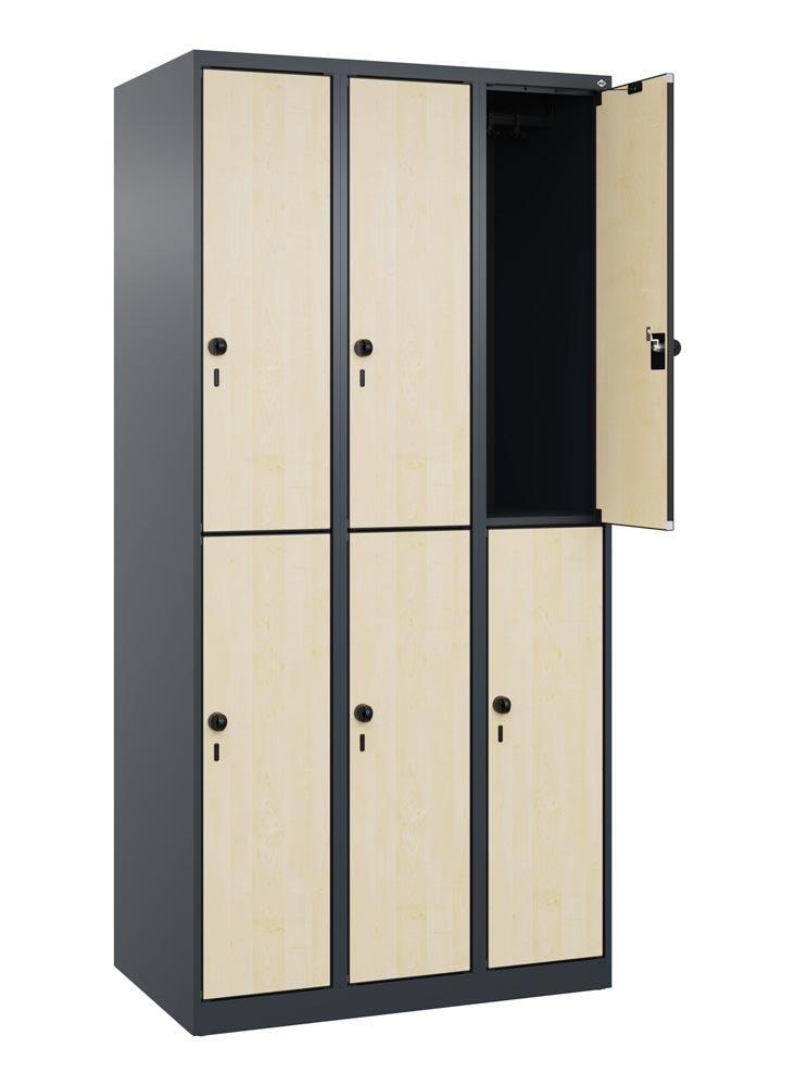 Fächerschrank, doppelstöckig, bodenstehend