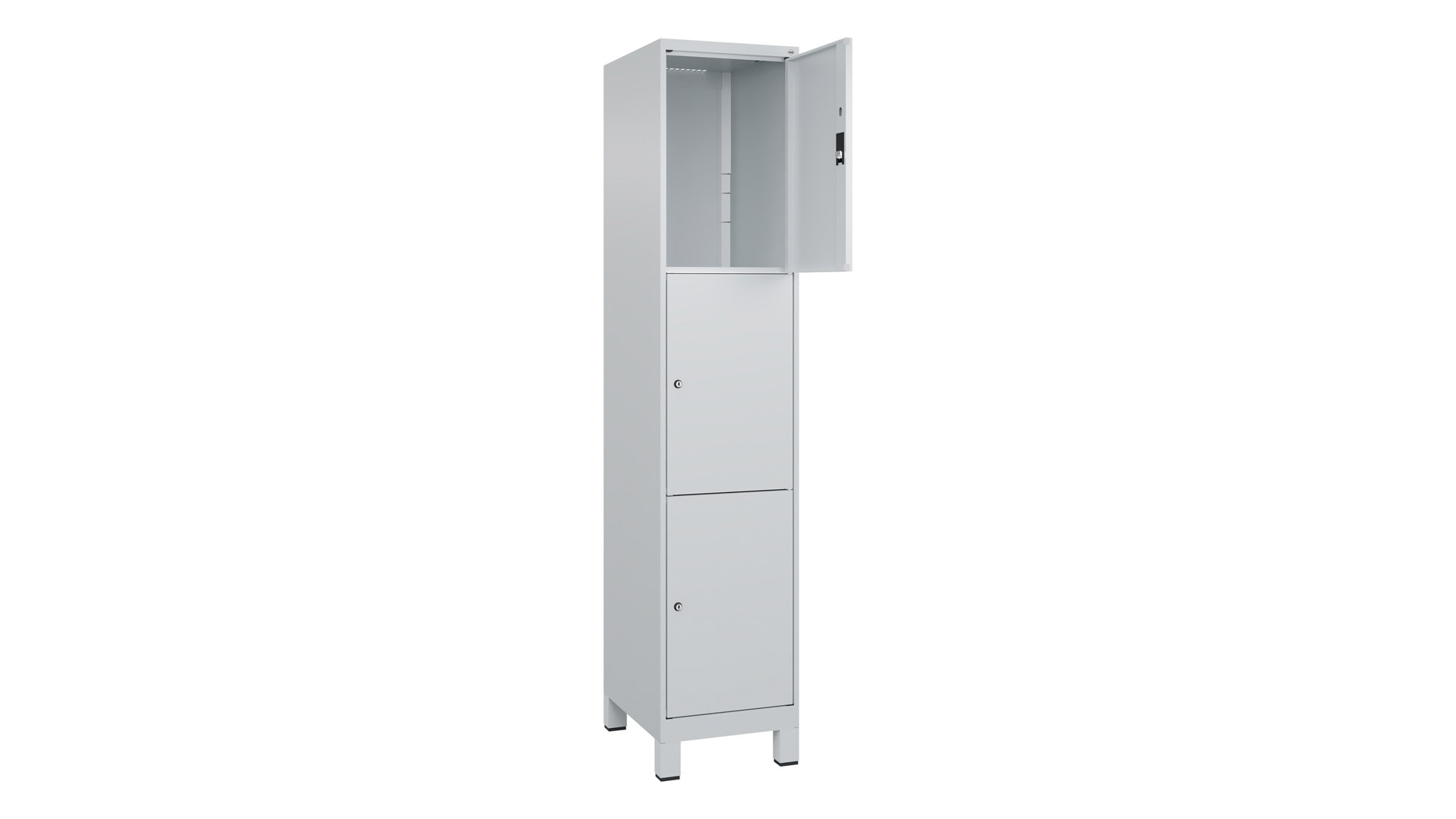Fächerschrank, Breite 40 cm, Höhe 195 cm, Tiefe 50 cm, 3 Fächer