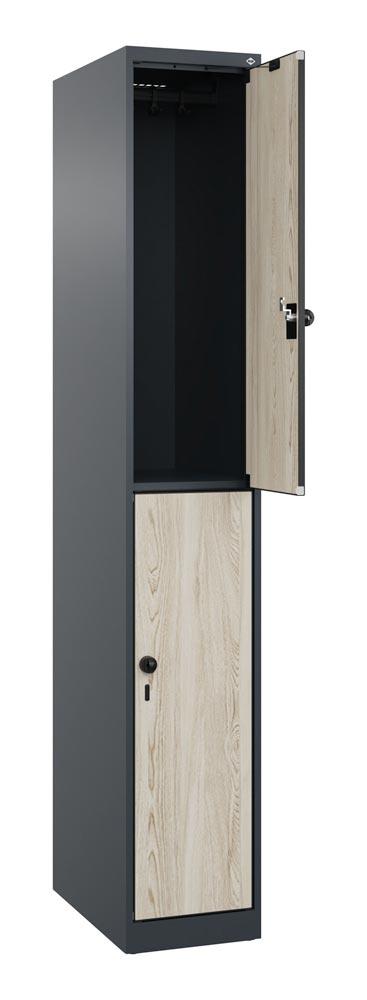 Fächerschrank, doppelstöckig, bodenstehend