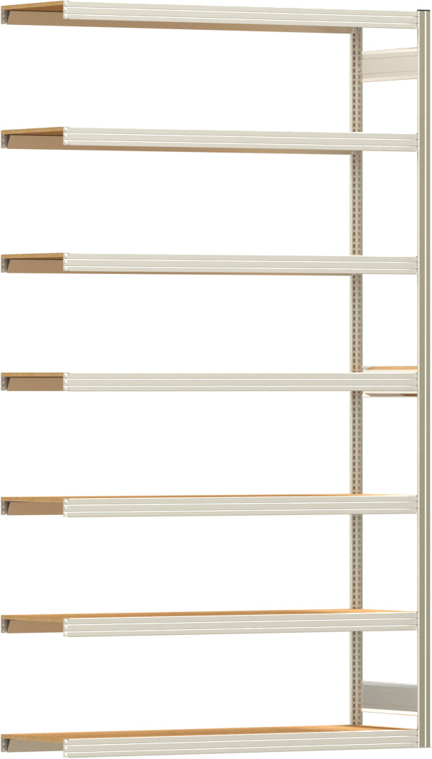 Fachbodenregal BERT - Breite: 169,5 cm - Tiefe: 50 cm - Höhe: 300 cm - 7 Böden - Anbauregal