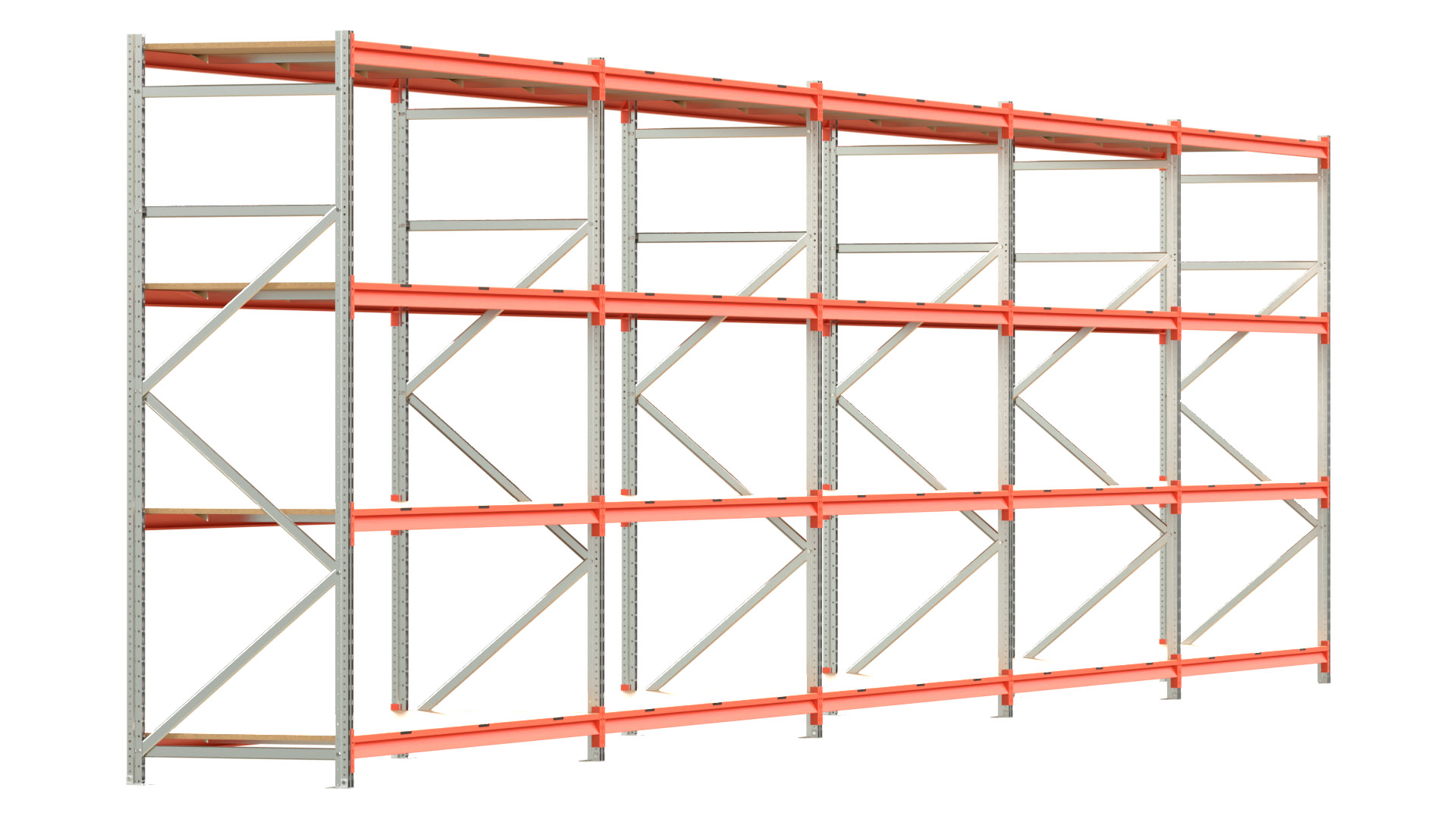 Weitspannregal EMMA - Höhe: 250 cm - Fachbreite: 225 cm - Tiefe: 80 cm - Set