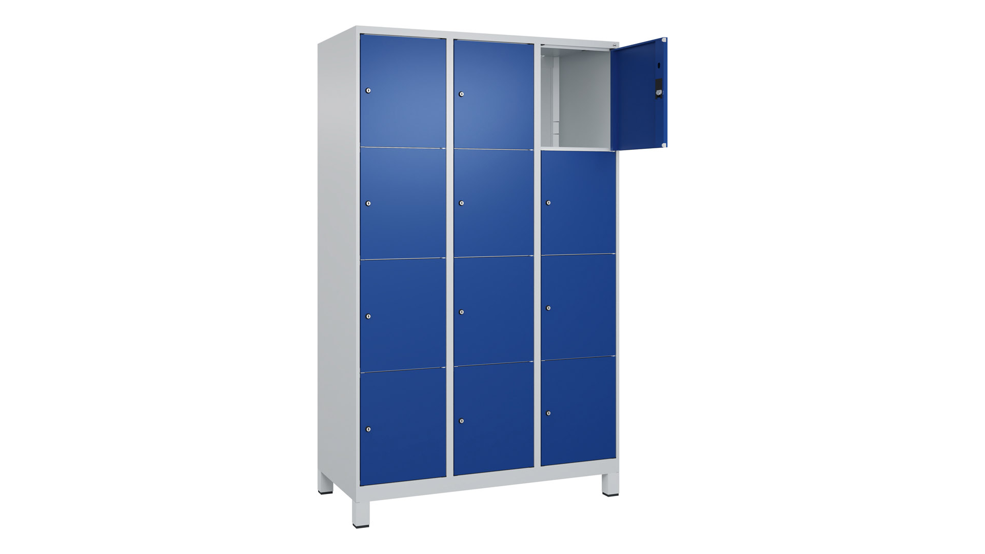 Fächerschrank, Breite 120 cm, Höhe 195 cm, Tiefe 50 cm, 12 Fächer