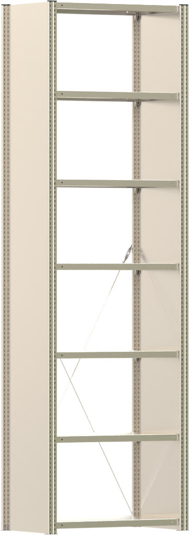 Fachbodenregal BERT - Breite: 87,5 cm - Tiefe: 50 cm - Höhe: 300 cm - 7 Böden - Grundregal