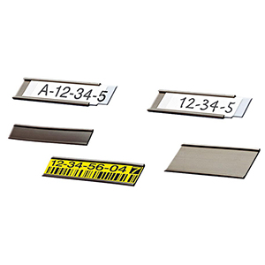 Etikettenhalter, magnetisches C-Profil, braun, Zuschnitt, Bandhöhe 30 mm, Länge 100 mm, VE 50 Stück