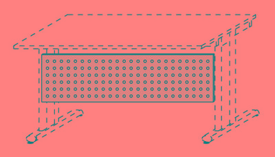Schreibtisch-Sichtblende
