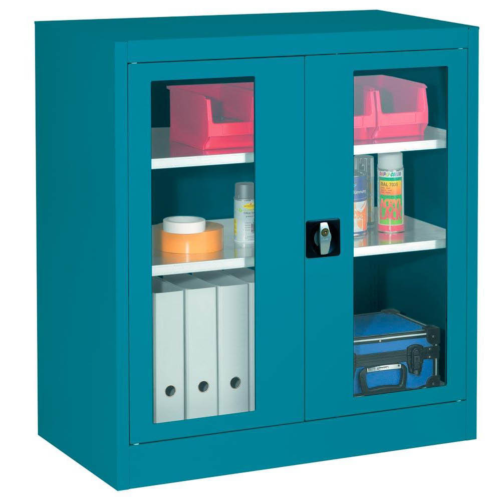 Flügeltürenschrank mit Sichtfenster