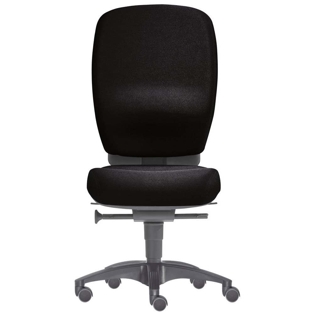 Gesundheits-Bürodrehstuhl bis 180 kg,Sitz-BxTxH 490x450-490x410-540 mm, schwa