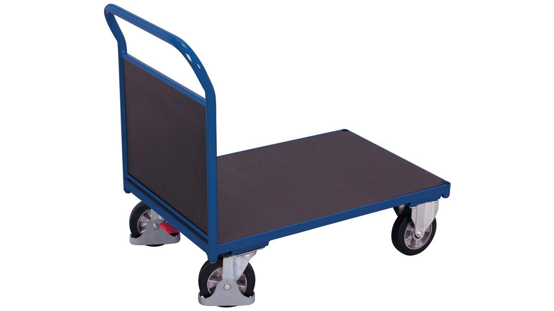 Plattform-Transportwagen, Stirnwandwagen - Tragkraft 1.000 kg - Ladefläche 800 x 1.225 mm (BxT) - Holzwände