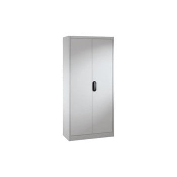 C+P Aktenschrank mit Flügeltüren, Büroschrank, Dokumentenschrank mit 21 Fächern, abschließbar, Korpusfarbe lichtgrau, Frontfarbe lichtgrau, 1.950 x 930 x 400 mm (HxBxT)