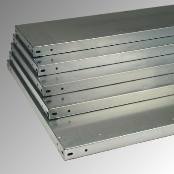 Fachbodenregal mit Tiefenriegel - 150 kg - (HxBxT) 3.000 x 1.005 x 400 mm - Anbauregal - Rahmen lichtgrau - Böden verzinkt