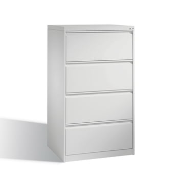 Hängeregisterschrank, Aktenschrank, DIN A4, 4 Auszüge, zweibahnig, Farbe lichtgrau, 1.357 x 787 x 590 mm (HxBxT)