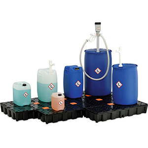 PE-Auffangwanne, BxTxH 600x400x165 mm, Auffangvol. 25 l, Gewicht 1,8 kg, schwarz