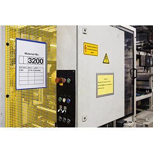 Magnetische Kennzeichnungstasche A4 hoch, BxH 210x297 mm, mit zwei rückseitigen Magnetstreifen, VE 50 Stück