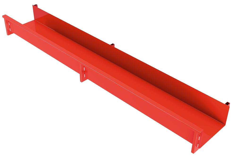 Einlegekassette, als Zubehör für Roll-Aus Regale, offen, mit 960 mm Fachtiefe