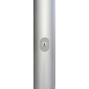 Konischer Fahnenmast mit Hissvorrichtung, Durchm. u/o. 100/60 mm, Höhe über Flur 6 m, inkl. Bodenhalterung