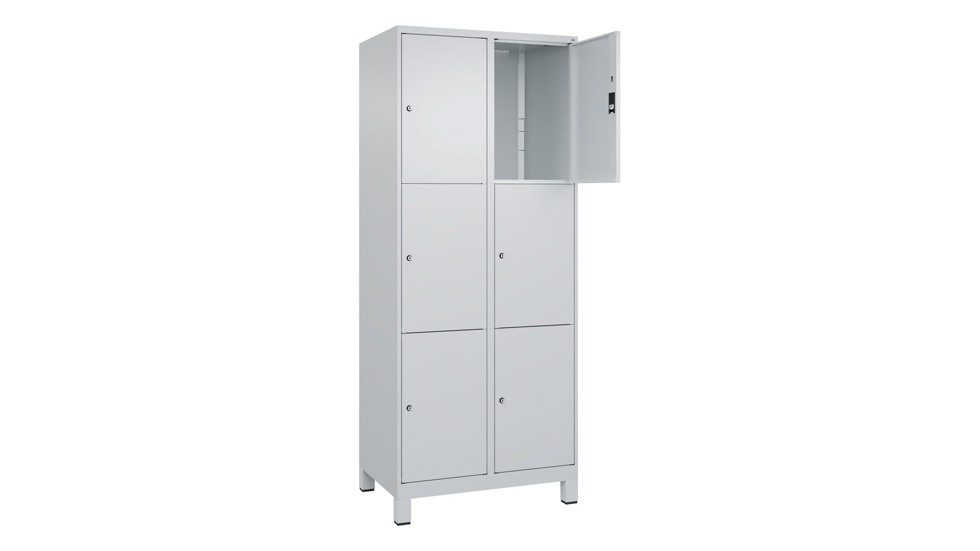 Fächerschrank, Breite 80 cm, Höhe 195 cm, Tiefe 50 cm, 6 Fächer