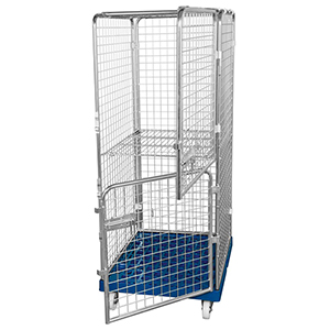 Rollbox mit Drahtgitterwänden