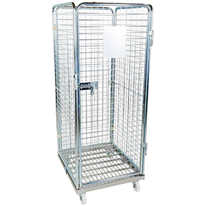 Rollbox mit Drahtgitterwänden