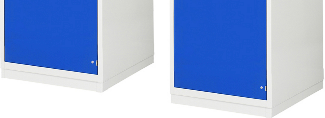 Werkbank Modell 7822 rot, BxTxH 3000x700x890 mm,  Buche-Massiv Arbeitsplatte 40 mm,  12 Schubladen mit  Auszug 90 %