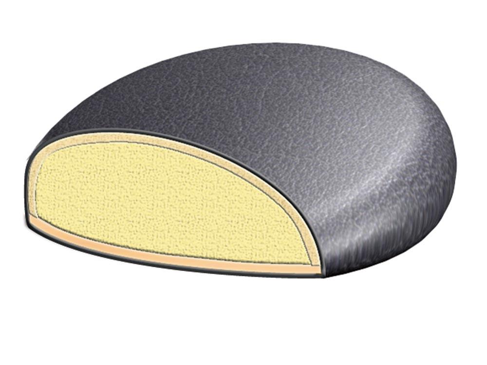 Stehhilfe mit Rückenlehne, Holz buche natur, Höhenverstellung 550-900 mm, RAL 9005