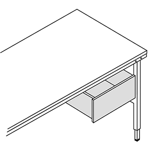 Stahl-Schublade, rechts und links einsetzbar, Traglast 35 kg, BxTxH 520x500x150 mm
