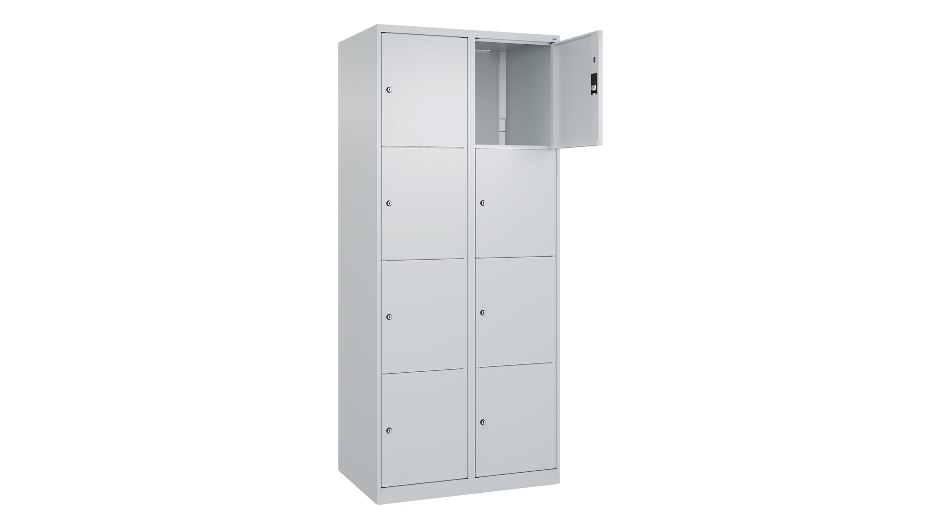 Fächerschrank, Breite 80 cm, Höhe 185 cm, Tiefe 50 cm, 8 Fächer